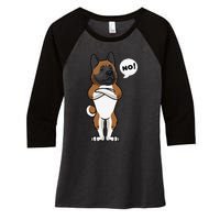 Stubborn American Akita Dog gift for mother's day Women's Tri-Blend 3/4-Sleeve Raglan Shirt