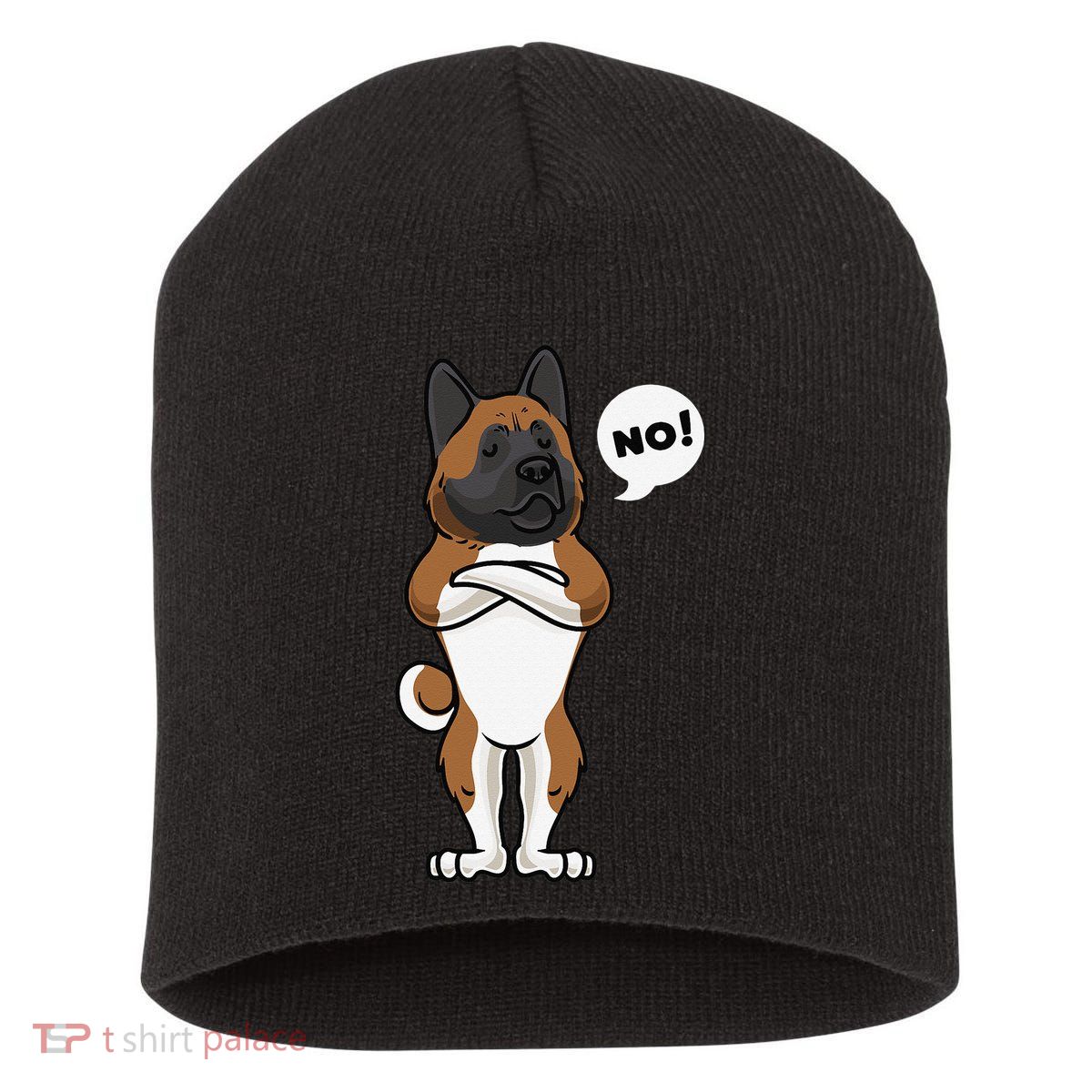 Stubborn American Akita Dog gift for mother's day Short Acrylic Beanie