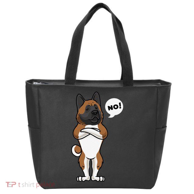 Stubborn American Akita Dog gift for mother's day Zip Tote Bag