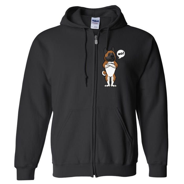 Stubborn American Akita Dog gift for mother's day Full Zip Hoodie