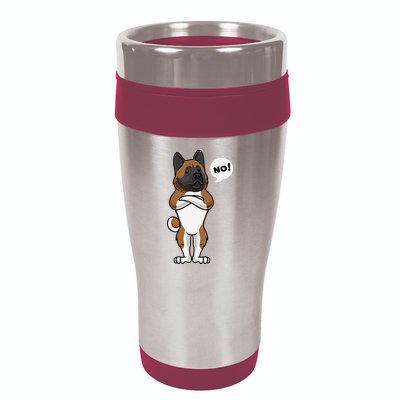 Stubborn American Akita Dog gift for mother's day 16oz Travel Tumbler