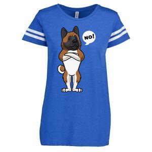 Stubborn American Akita Dog gift for mother's day Enza Ladies Jersey Football T-Shirt