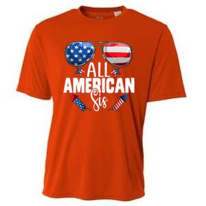 Sunglasses All American Sis 4th Of July Daughter Gift Cooling Performance Crew T-Shirt