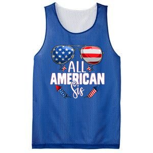 Sunglasses All American Sis 4th Of July Daughter Gift Mesh Reversible Basketball Jersey Tank