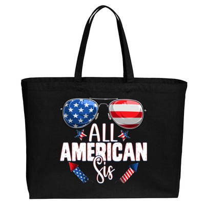 Sunglasses All American Sis 4th Of July Daughter Gift Cotton Canvas Jumbo Tote