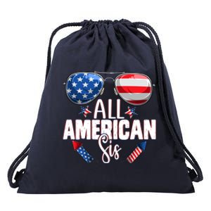 Sunglasses All American Sis 4th Of July Daughter Gift Drawstring Bag