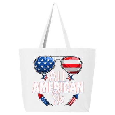 Sunglasses All American Sis 4th Of July Daughter Gift 25L Jumbo Tote