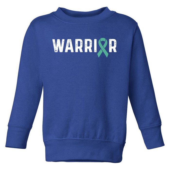 Sexual Assault Awareness Teal Ribbon Warrior Meaningful Gift Toddler Sweatshirt