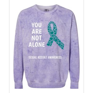 Sexual Assault Awareness Harasst Meaningful Gift Colorblast Crewneck Sweatshirt