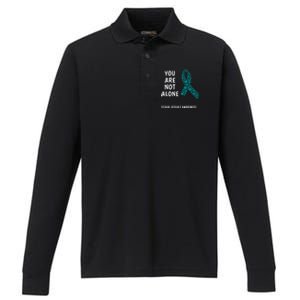 Sexual Assault Awareness Harasst Meaningful Gift Performance Long Sleeve Polo