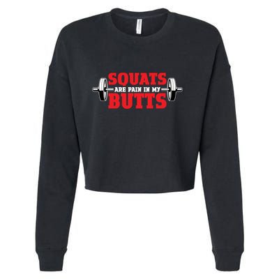 Squats Are A Pain In My Butt Bodybuilding Leg Day Fitness Funny Gift Cropped Pullover Crew