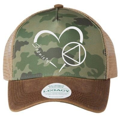 Sober Alcoholic Abstinence Aa Support Sobriety Heart Love Legacy Tie Dye Trucker Hat