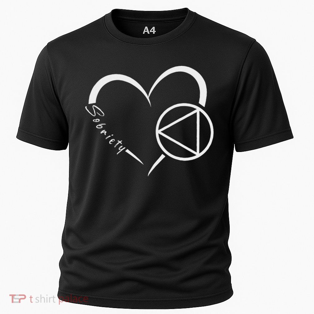 Sober Alcoholic Abstinence Aa Support Sobriety Heart Love Performance Shirt