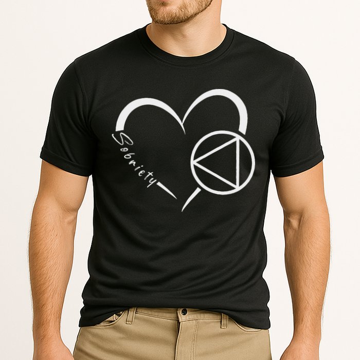 Sober Alcoholic Abstinence Aa Support Sobriety Heart Love Performance Shirt