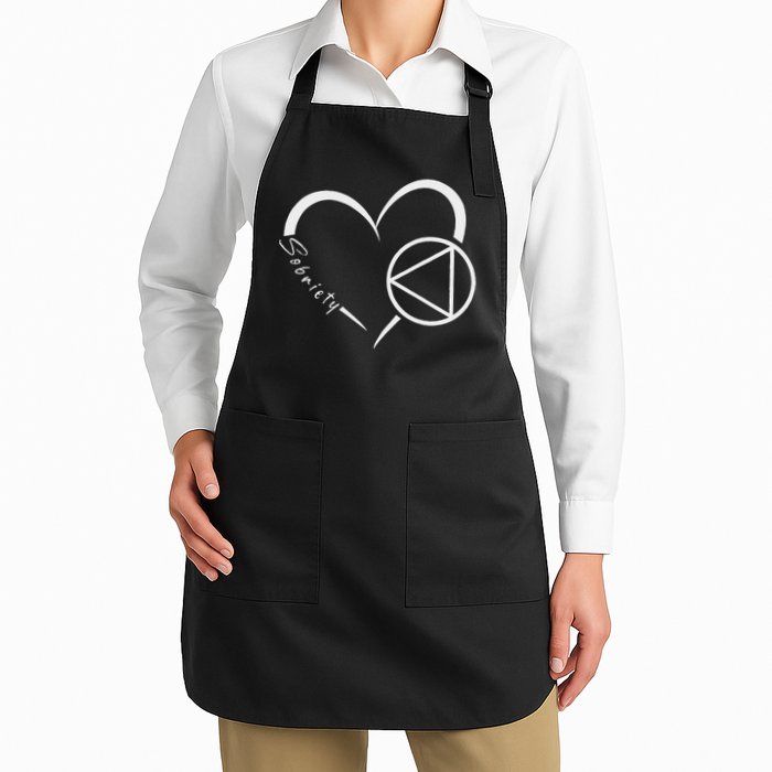 Sober Alcoholic Abstinence Aa Support Sobriety Heart Love Apron