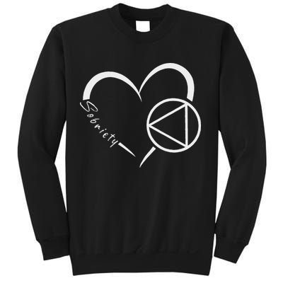 Sober Alcoholic Abstinence Aa Support Sobriety Heart Love Sweatshirt