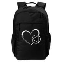 Sober Alcoholic Abstinence Aa Support Sobriety Heart Love Backpack