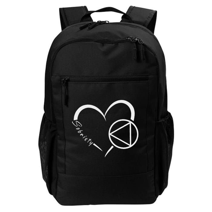 Sober Alcoholic Abstinence Aa Support Sobriety Heart Love Backpack