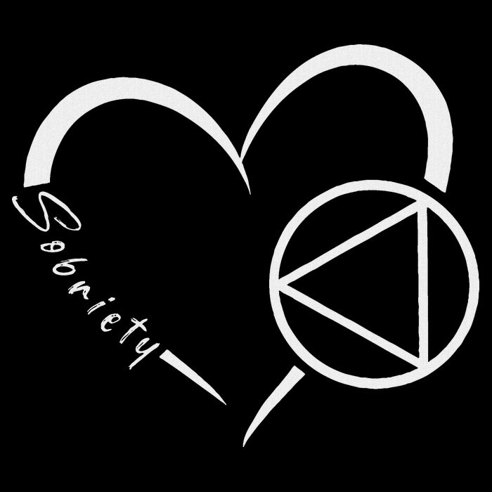 Sober Alcoholic Abstinence Aa Support Sobriety Heart Love Backpack