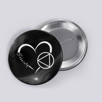Sober Alcoholic Abstinence Aa Support Sobriety Heart Love Button