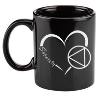 Sober Alcoholic Abstinence Aa Support Sobriety Heart Love 11oz C Handle Ceramic Mug