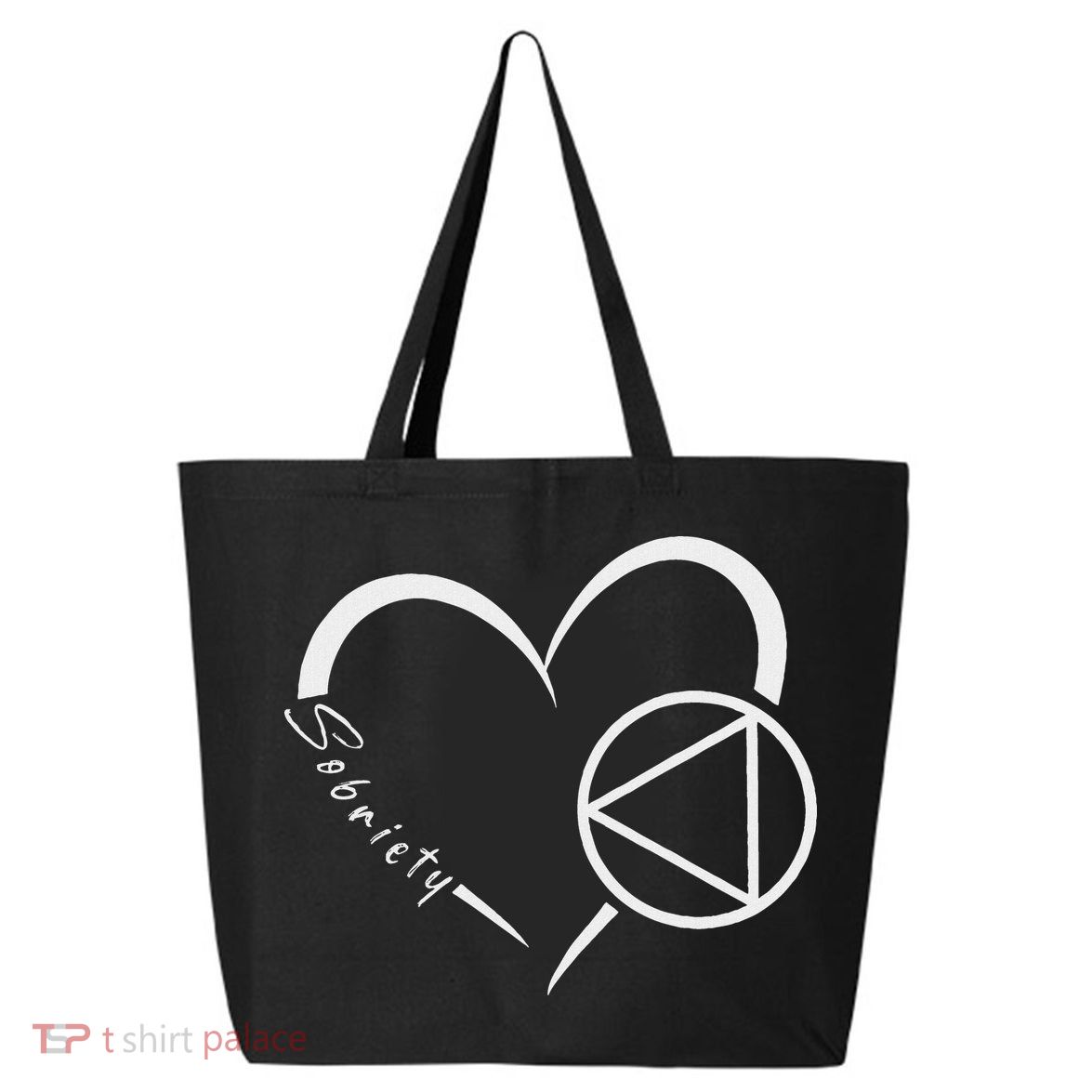 Sober Alcoholic Abstinence Aa Support Sobriety Heart Love 25L Jumbo Tote