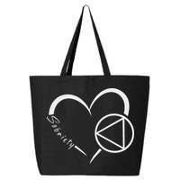 Sober Alcoholic Abstinence Aa Support Sobriety Heart Love 25L Jumbo Tote
