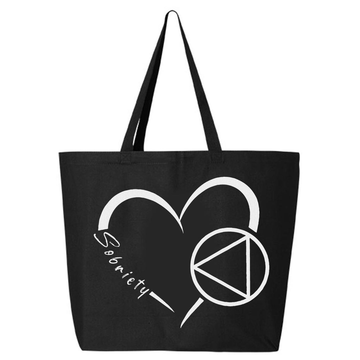 Sober Alcoholic Abstinence Aa Support Sobriety Heart Love 25L Jumbo Tote