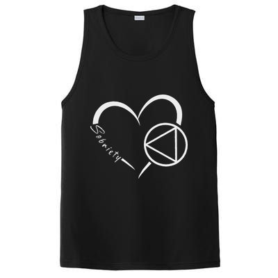 Sober Alcoholic Abstinence Aa Support Sobriety Heart Love PosiCharge Competitor Tank
