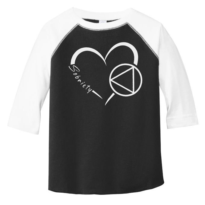 Sober Alcoholic Abstinence Aa Support Sobriety Heart Love Toddler Fine Jersey T-Shirt