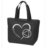Sober Alcoholic Abstinence Aa Support Sobriety Heart Love Zip Tote Bag