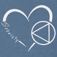 Sober Alcoholic Abstinence Aa Support Sobriety Heart Love Garment-Dyed Sweatshirt