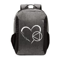 Sober Alcoholic Abstinence Aa Support Sobriety Heart Love Vector Backpack