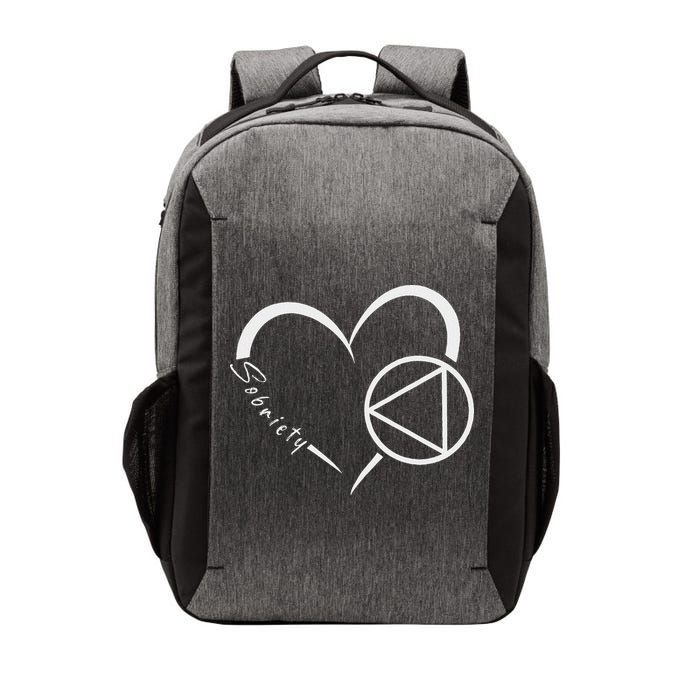 Sober Alcoholic Abstinence Aa Support Sobriety Heart Love Vector Backpack
