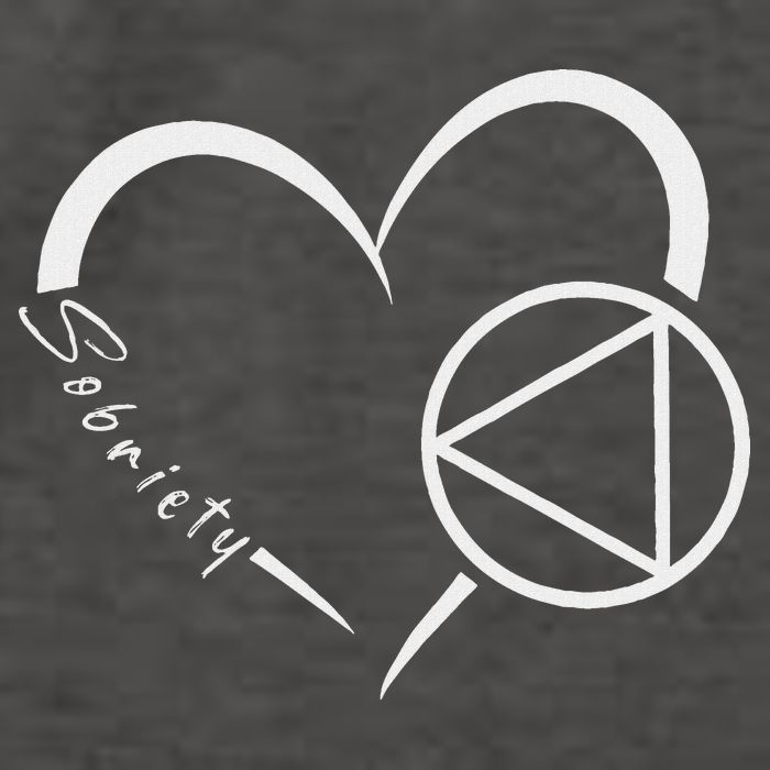 Sober Alcoholic Abstinence Aa Support Sobriety Heart Love Vector Backpack