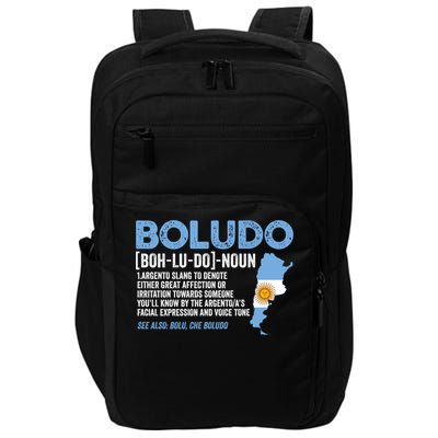 Sarcastic Argentinian Argentina Funny Boludo Definition Meaningful Gift Impact Tech Backpack