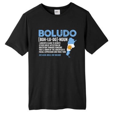 Sarcastic Argentinian Argentina Funny Boludo Definition Meaningful Gift Tall Fusion ChromaSoft Performance T-Shirt