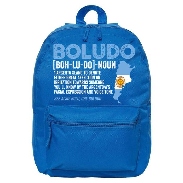 Sarcastic Argentinian Argentina Funny Boludo Definition Meaningful Gift 16 in Basic Backpack