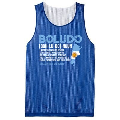 Sarcastic Argentinian Argentina Funny Boludo Definition Meaningful Gift Mesh Reversible Basketball Jersey Tank