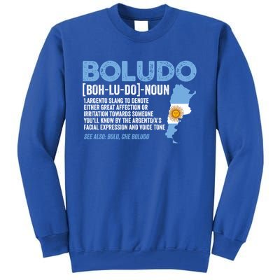 Sarcastic Argentinian Argentina Funny Boludo Definition Meaningful Gift Tall Sweatshirt