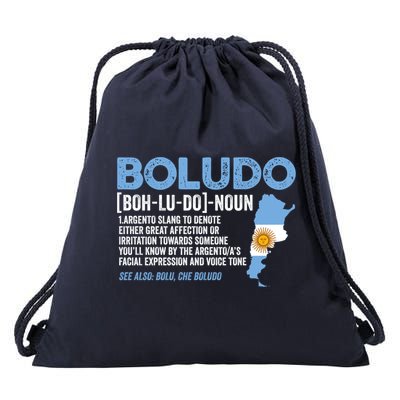 Sarcastic Argentinian Argentina Funny Boludo Definition Meaningful Gift Drawstring Bag