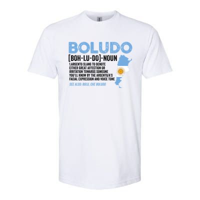 Sarcastic Argentinian Argentina Funny Boludo Definition Meaningful Gift Softstyle CVC T-Shirt