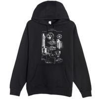 Single Action Army Revolver 45 Peacemaker Premium Pullover Hoodie