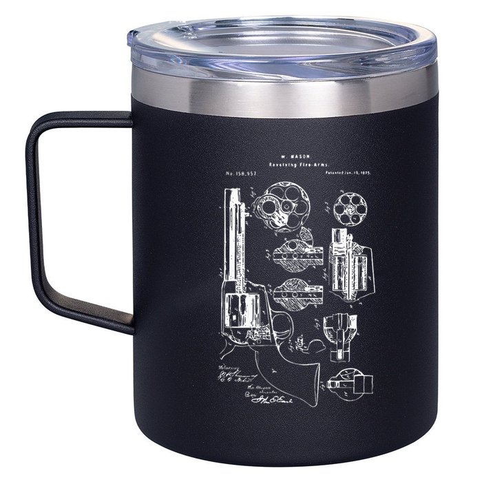 Single Action Army Revolver 45 Peacemaker 12oz Stainless Steel Coffee Mug