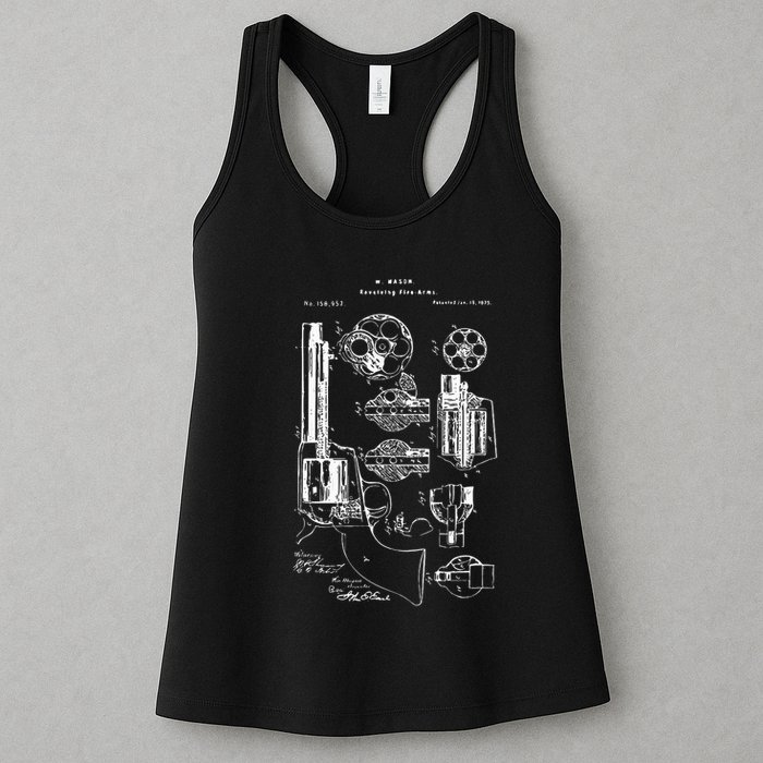 Single Action Army Revolver 45 Peacemaker Womens Tank Top
