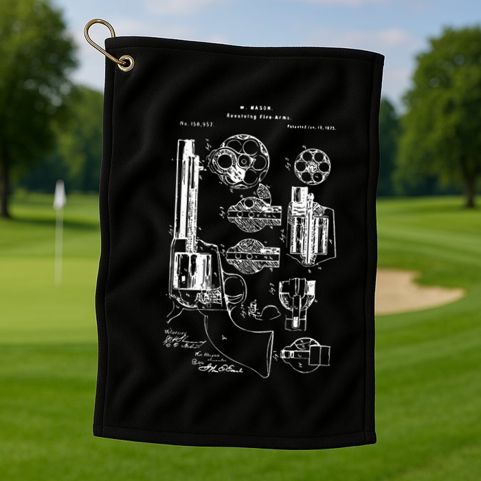 Single Action Army Revolver 45 Peacemaker Golf Towel