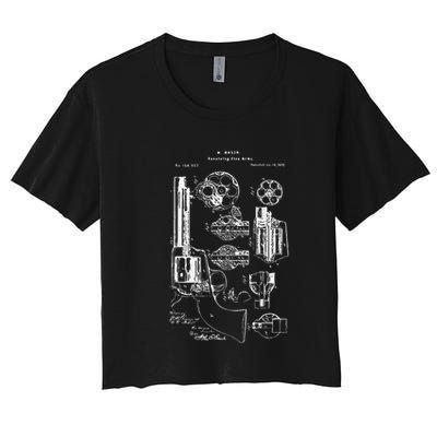 Single Action Army Revolver 45 Peacemaker Crop Top