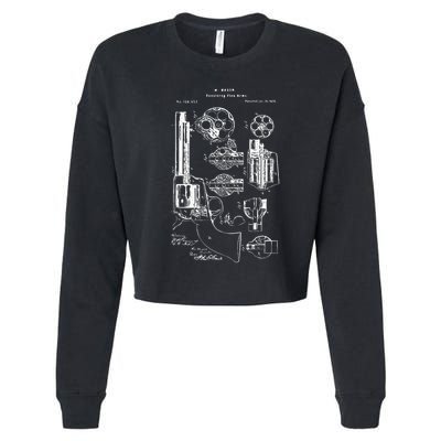 Single Action Army Revolver 45 Peacemaker Cropped Pullover Crew
