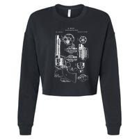 Single Action Army Revolver 45 Peacemaker Cropped Pullover Crew