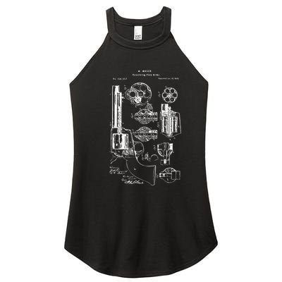 Single Action Army Revolver 45 Peacemaker Women's Perfect Tri Rocker Tank